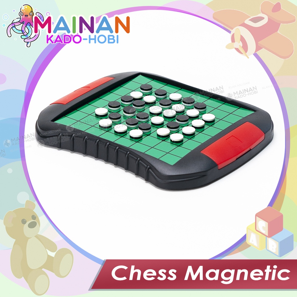 MAINAN ANAK BOARD GAME OTHELLO MAGNETIC CHESS PAPAN CATUR JEPANG MAGNET