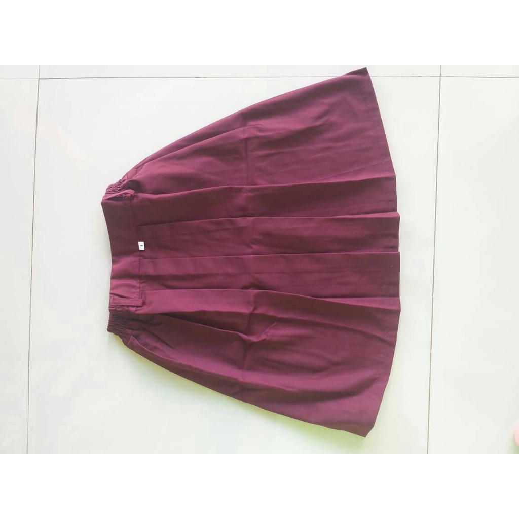 Rok dan Celana Batik Endek SD warna merah hati