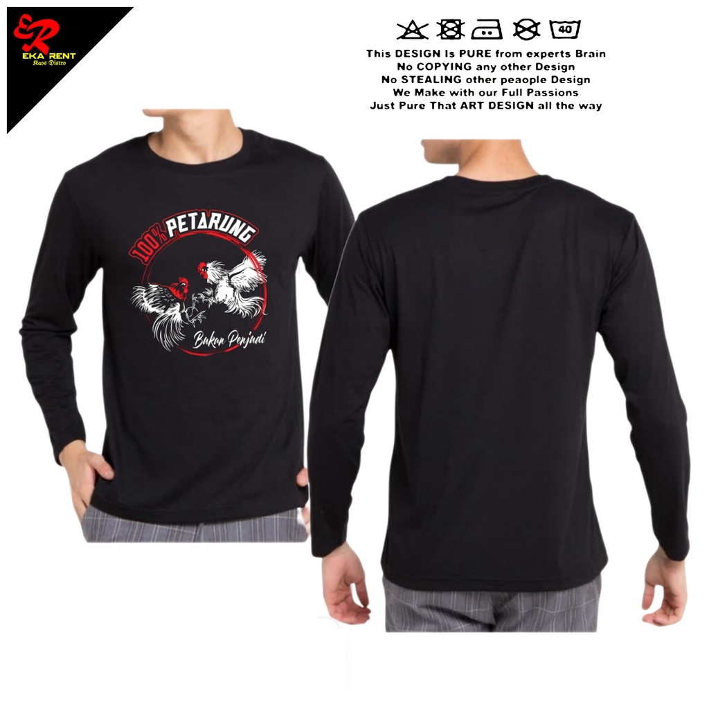 Kaos Ayam Jago Petarung Lengan Panjang