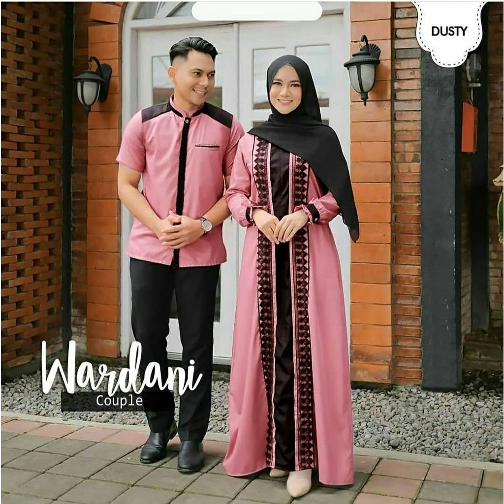 Couple Keluarga Family Set Gamis Wardani | Gamis Moscrepe Premium By Saroja Batik | Couple Kombinasi Brokat | Gamis Kondangan Kombinasi | Couple Terbaru2024