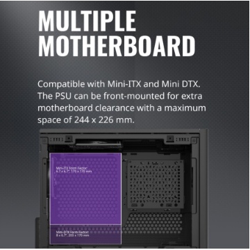 Casing Cooler Master MasterBox NR200 Black - Casing Mini ITX