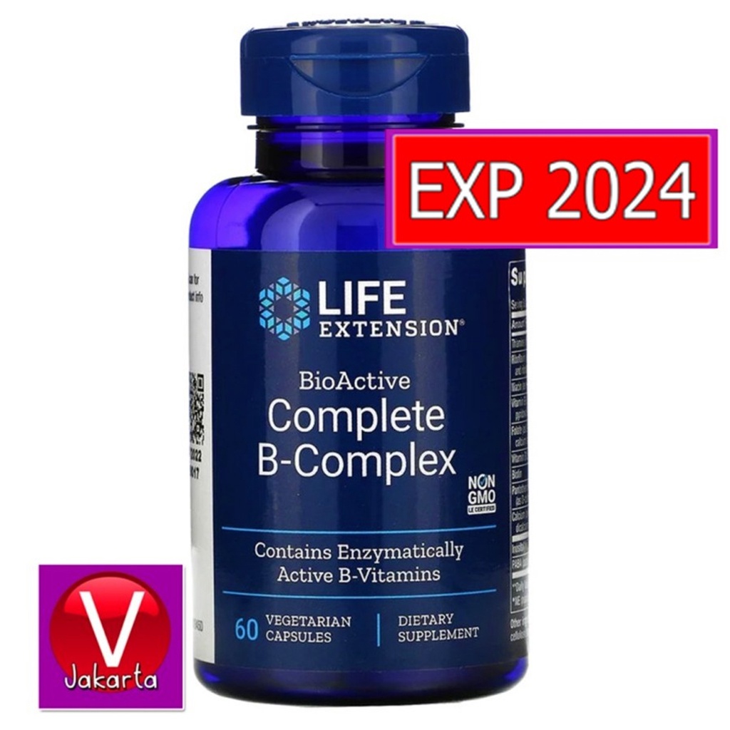 Jual Life Extension BioActive Complete B-Complex Vit B Complex 60 Veg ...