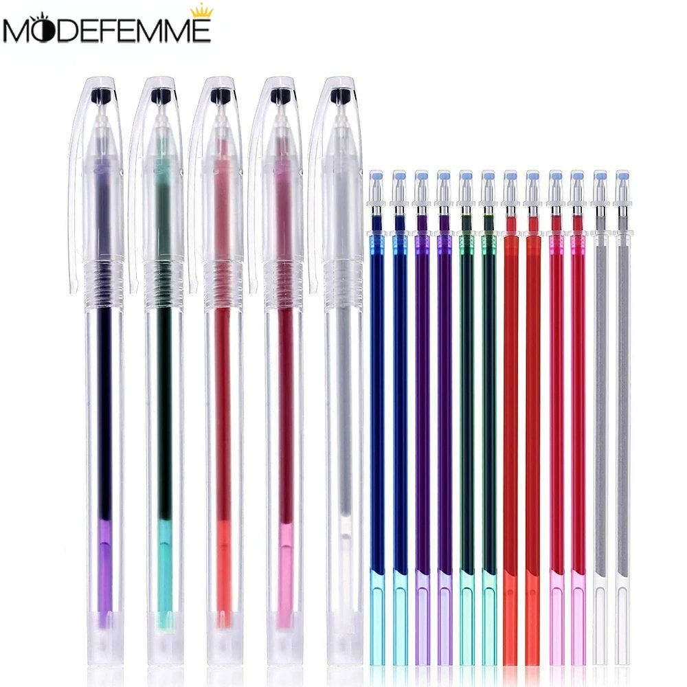 Pen Penanda Penghilang Suhu Penanda Garis DIY Craft Jahit Aksesoris 10Pcs/Set Pen Penanda Tahan Panas Pena Kain Penghilang Suhu