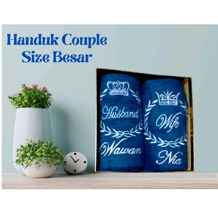 Handuk Couple Bordir Kado Nikahan