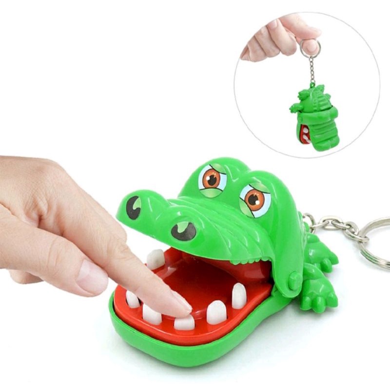 GANTUNGAN KUNCI Mainan Gigitan Buaya Mini - Crocodile Dentist Prank