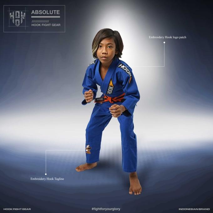 [BISA COD] Gi BJJ Anak Hook Fight Gear, Gi Jiujitsu Anak, BJJ Gi Anak Hook