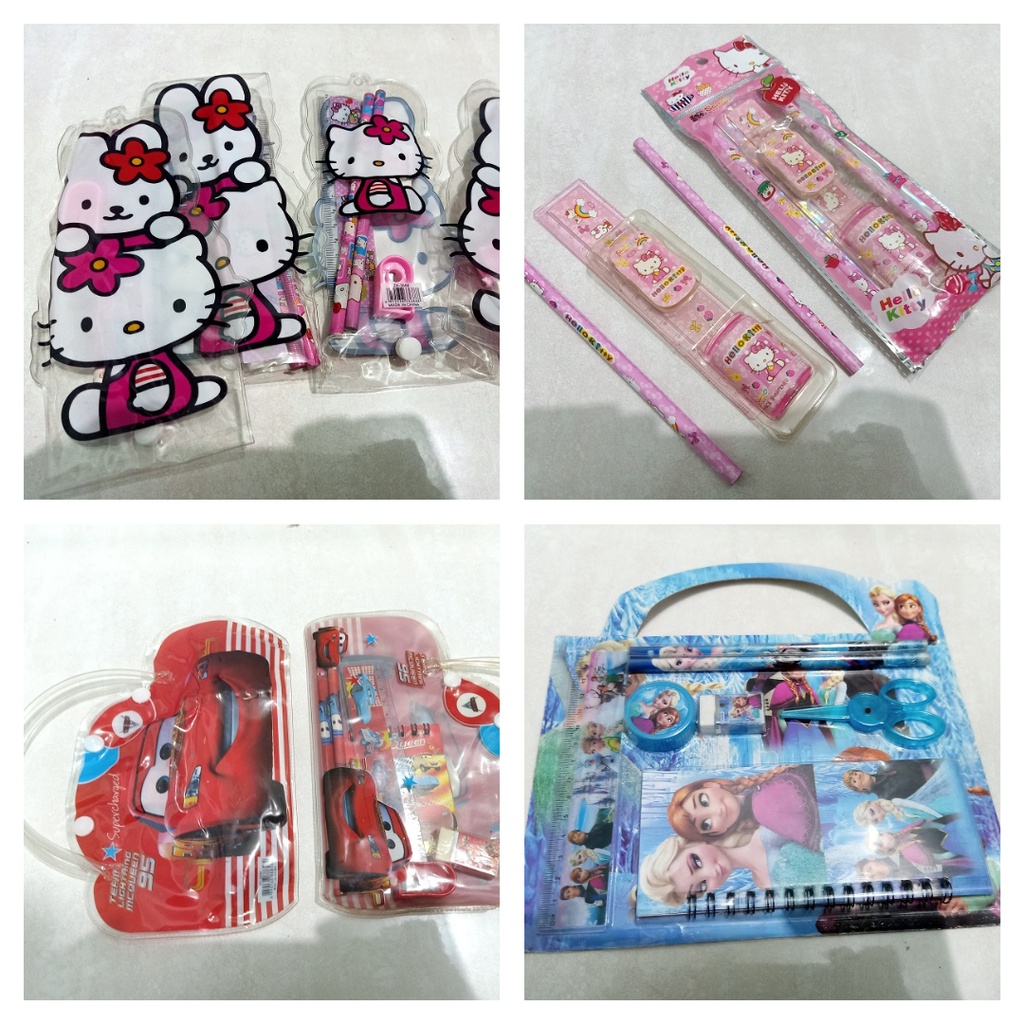 

1 Set Kotak Pensil / Pensil / Penghapus / Pengaris / Serutan / Peralatan Tulis 1 Set / ATK / Alat Tulis Sekolah