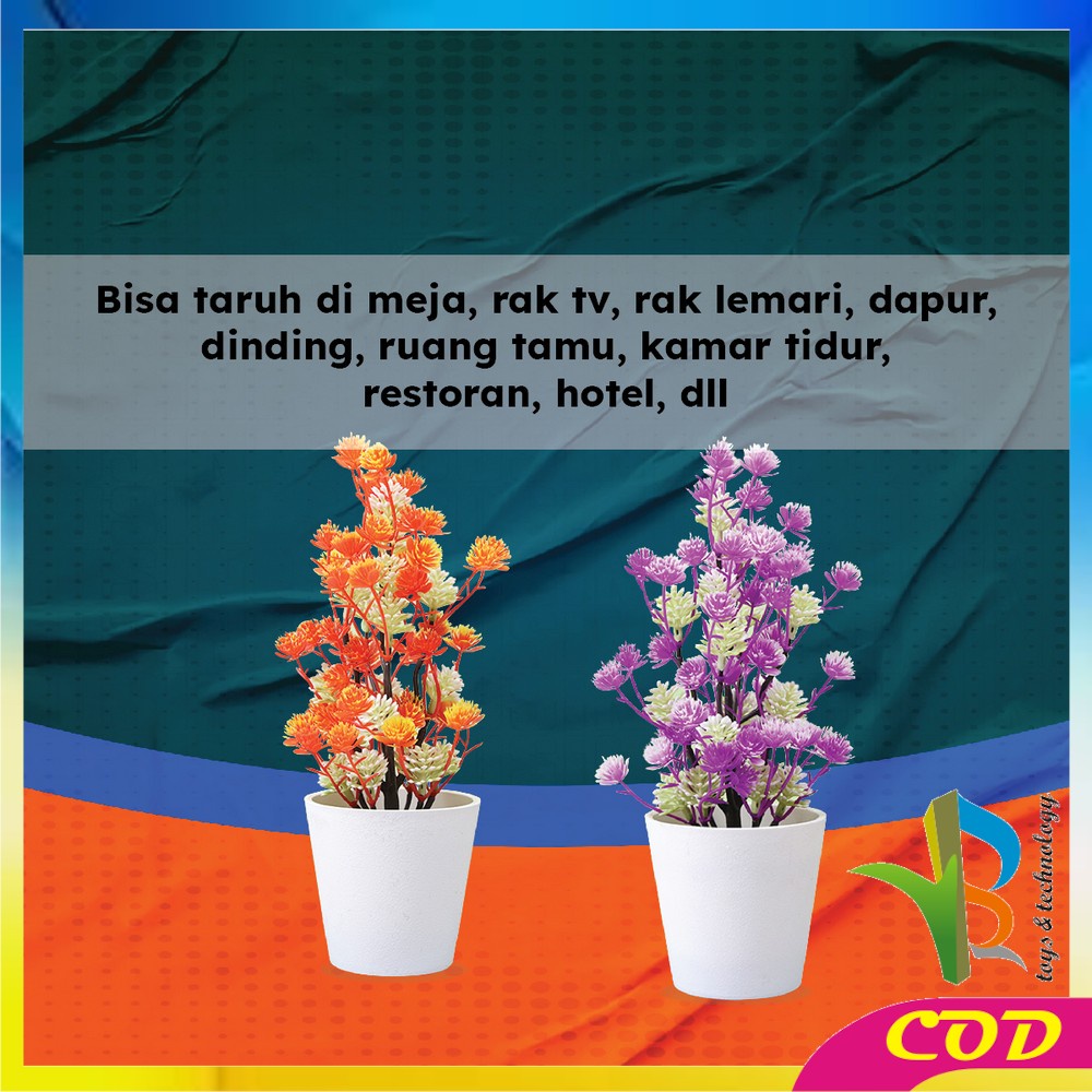 RB-C617 C621 Hiasan Bunga Plastik Artifisial Bunga Camelia Pajangan Dekorasi Ruang Tamu / Ornamen Pot Cemara Kecil Tanaman Hias