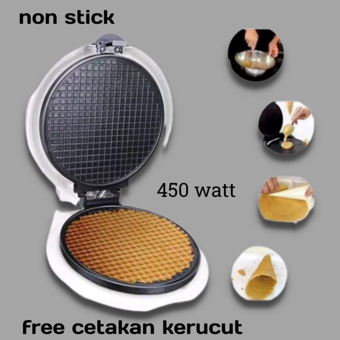 Dutch waffle maker alat pembuat stroop waffle ice cone