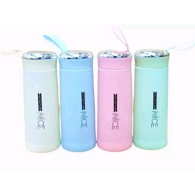 BOTOL TERMOS KACA NICE DAY 400 ML / BOTOL MINUM AIR PANAS / DINGIN / BOTOL MINUM VIRAL NICE 400ML / BOTOL MINUM KACA TUMBLER / TERMOS KECIL UNIK