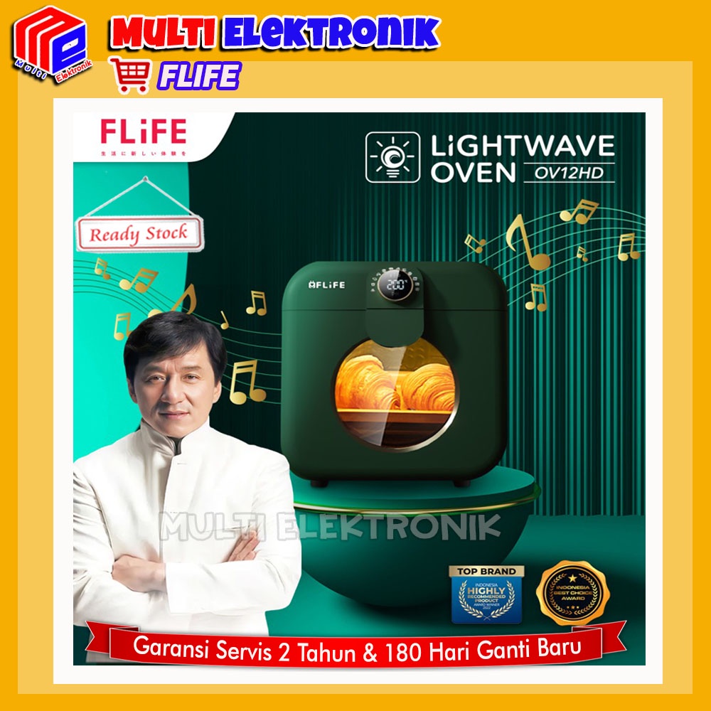 FLIFE Lightwave Oven Multi Fungsi 10 in 1 Kapasitas 12 Liter OV12HD