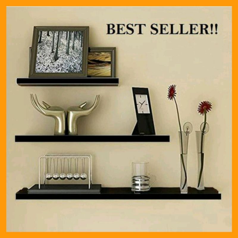 [COD] RAK PAJANG DINDING MINIMALIS ISI 3 - RAK AMBALAN - RAK KAYU DINDING AMBAL 1SET ISI 3