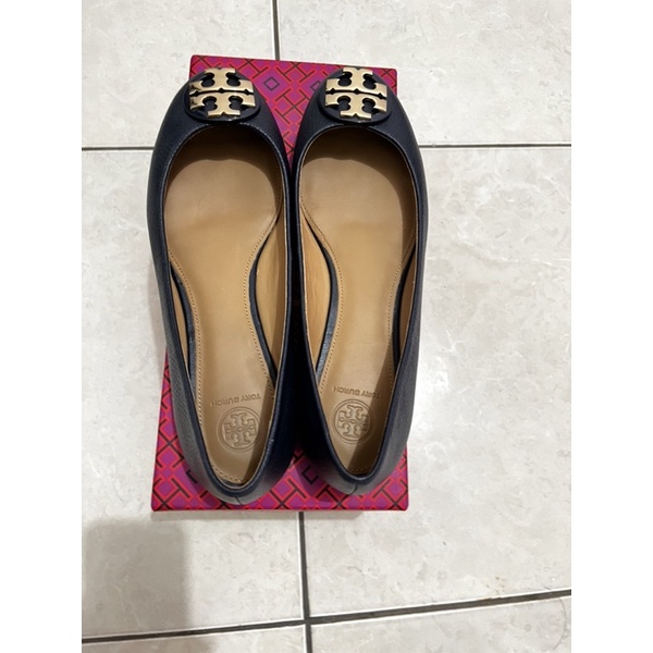 Preloved TORY BURCH SHOES CLAIRE BALLET FLAT - NAVY | ORIGINAL 100%