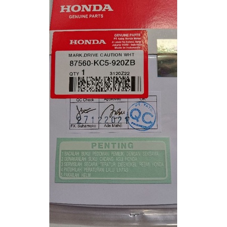 stiker penting honda win original stiker tangki tengki