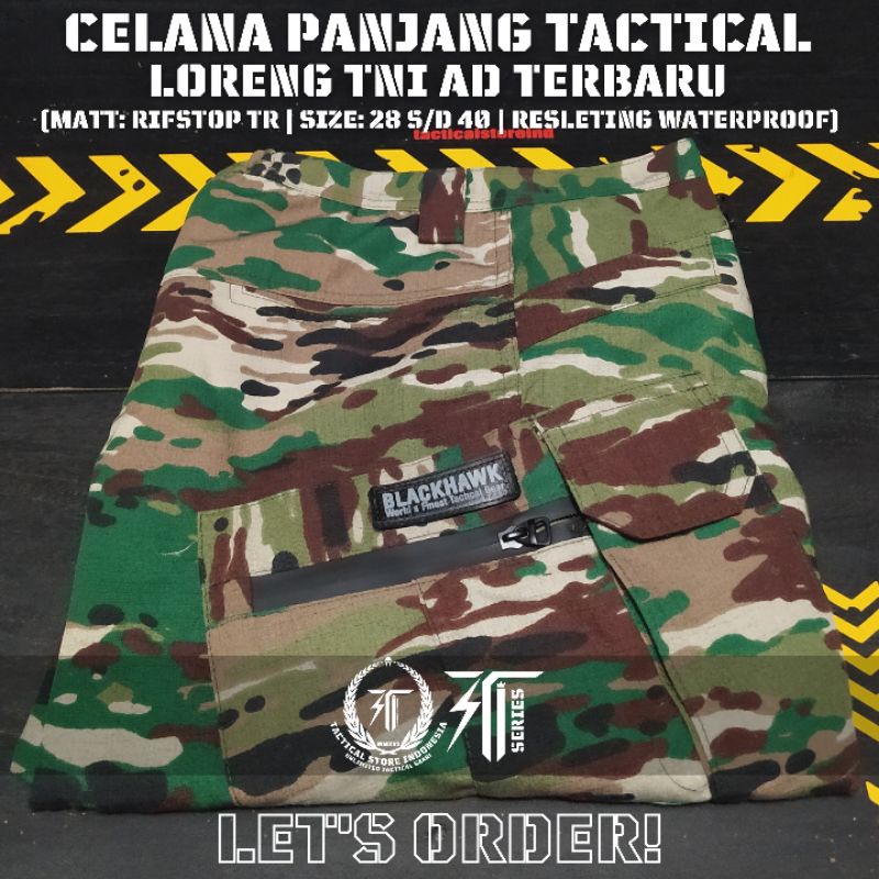 Celana Panjang Tactical Loreng NKRI - Celana Loreng TNI AD Terbaru