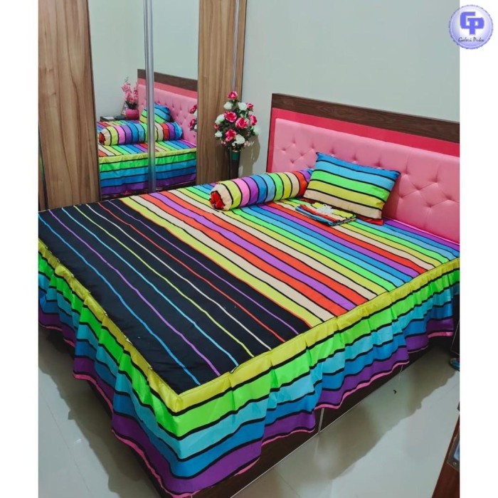 Galeripuko - SPREI RUMBAI RAINBOW UKURAN 180 KASUR NO 1 KING