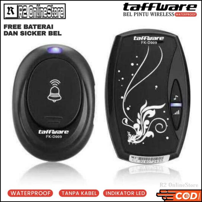 Bel Rumah Suara Tanpa Kabel Jarak Jauh Anti Air Alarm Pintu Wireless Non COD
