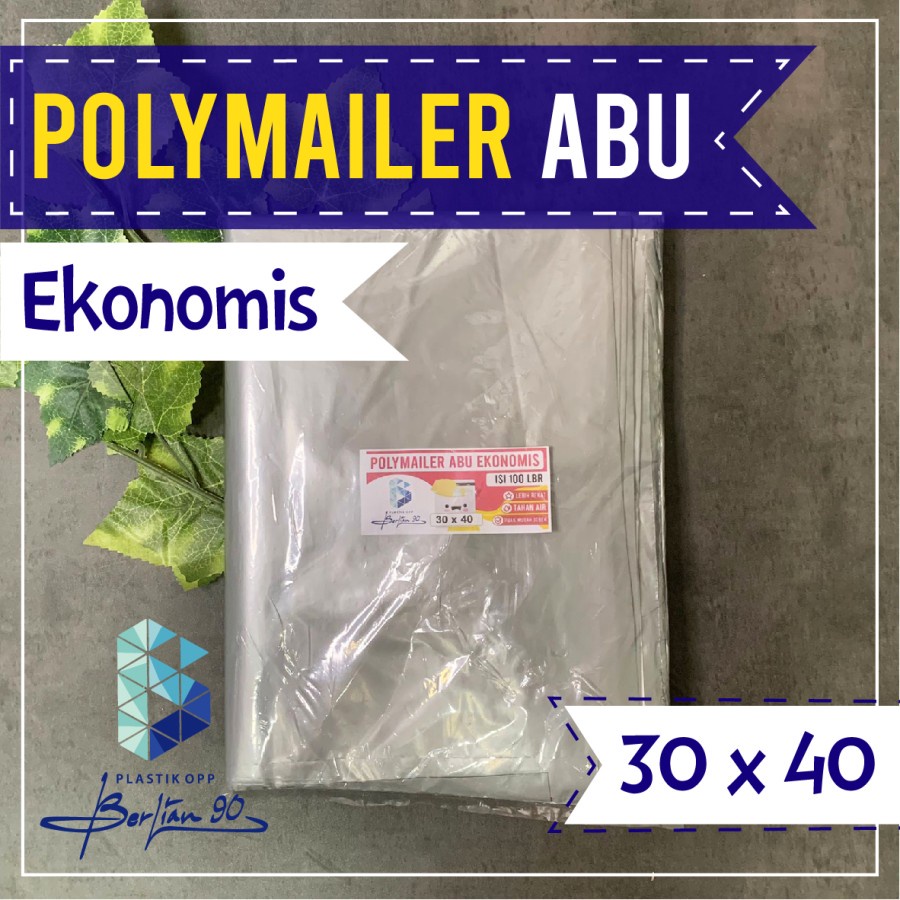 Plastik Polymailer Abu Ekonomis 30x40 Kantong Plastik Packing Polymailer Online Shop Amplop Plastik 
