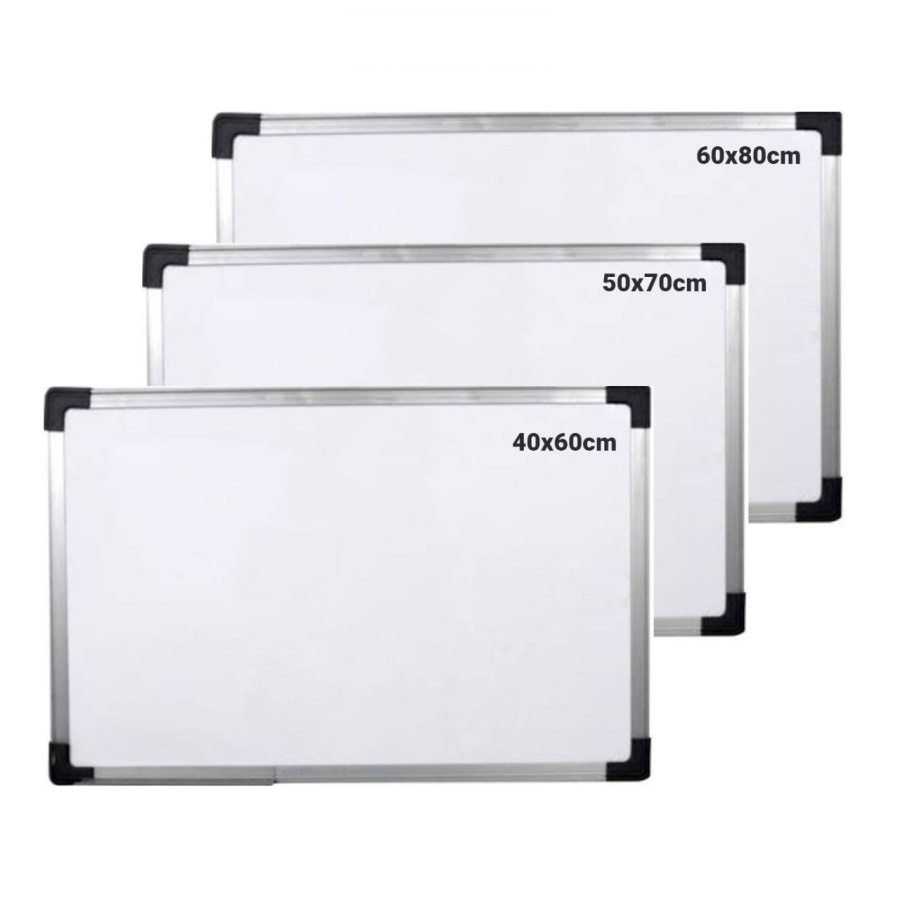 Papan Tulis Putih Gantung Whiteboard ukuran 60 X 80 cm