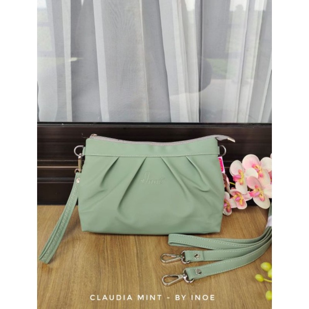 TAS SELEMPANG CLAUDIA BY INOE BAHAN CHOCOLY ANTI AIR WATERPROOF