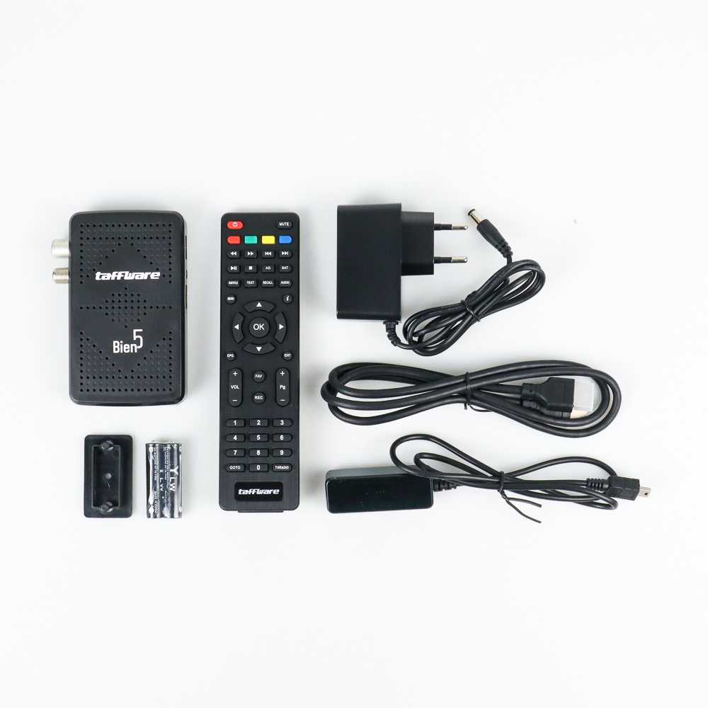 STB - Taffware Bien5 Set Top Box TV Digital H.264 1080P DVB-T2+S2