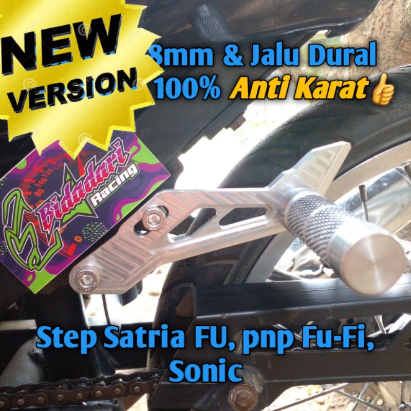 Step Boncengan Satria FU Versi-4 8mm & Jalu Dural Custom pnp Fu-Fi Sonic. Step Boncengers Satria FU.