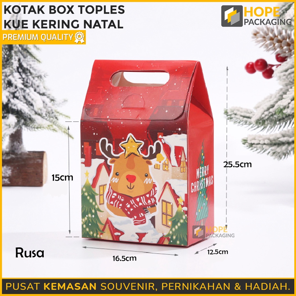 Dus Jinjing Hampers Natal Box Toples / Kotak Kue Kering Packaging