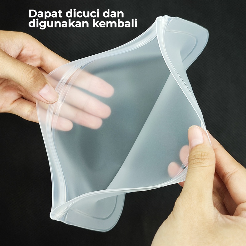 Plastik Kulkas Penyimpanan Makanan Segar Ziplock Fresh Bag Kualitas Bahan Tebal MX1066