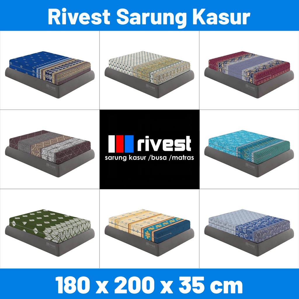 Rivest Sarung Kasur 180 x 200 x 35 - Sprei Resleting