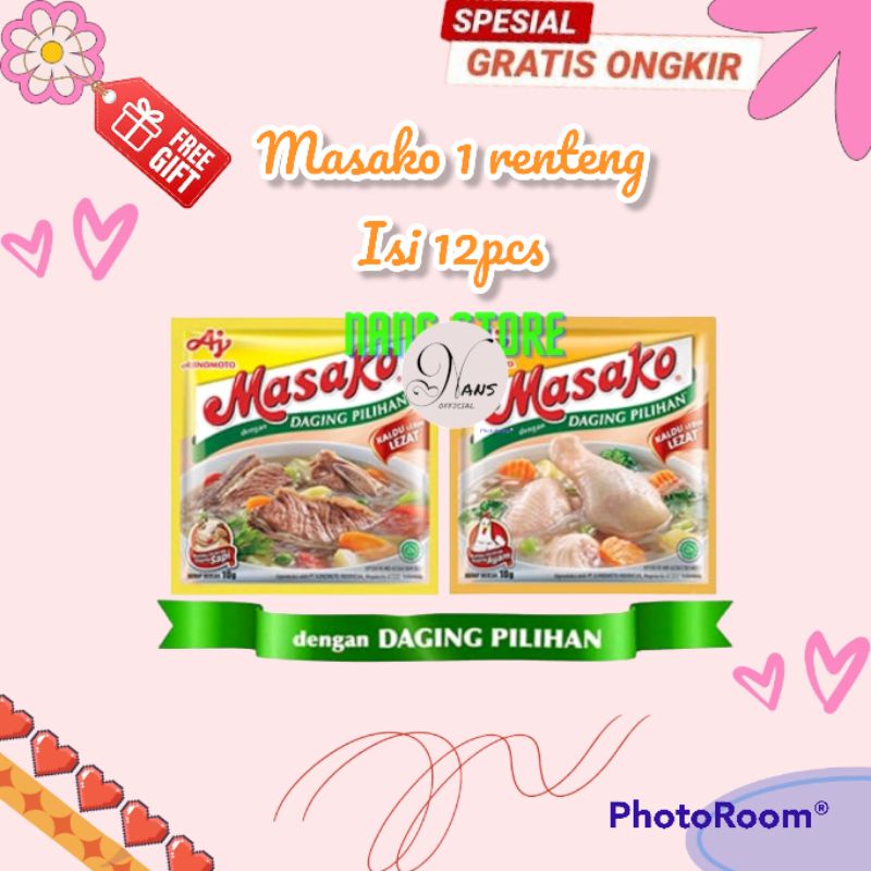 

Masako 1 renceng 12 pcs / Bumbu dapur / penyedap rasa / kaldu ayam / kaldu sapi / penyedap rasa bumbu dapur masako