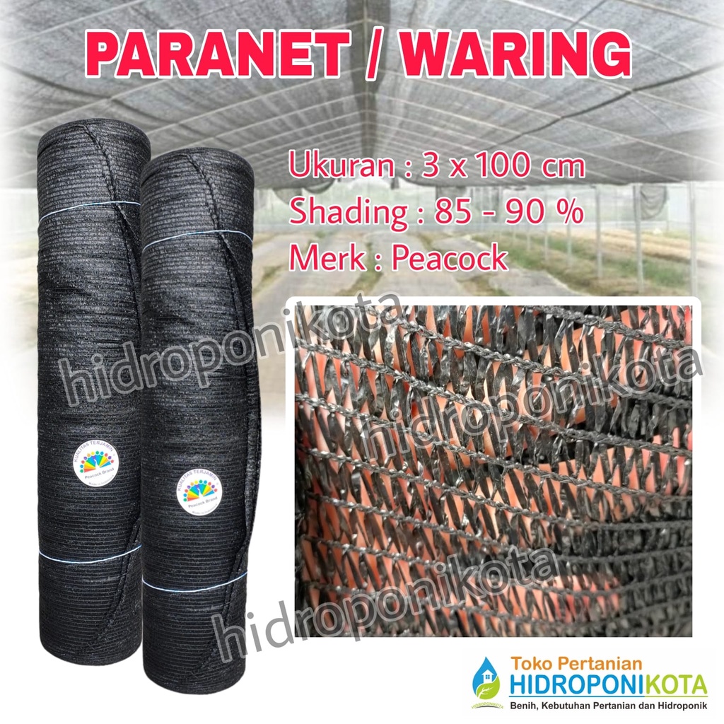 PEACOCK - paranet 85% ukuran 3 x 100 meter (Roll) - waring