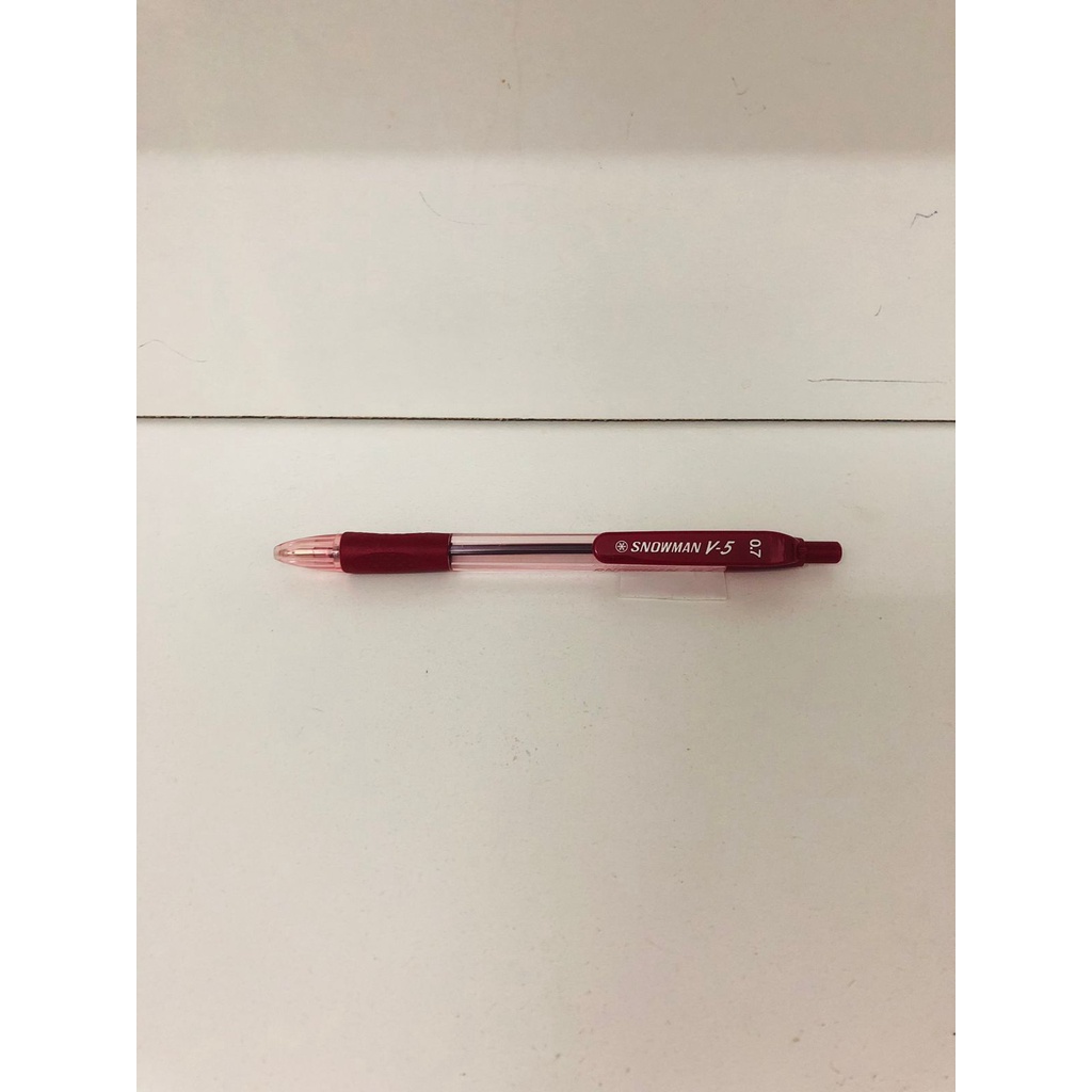 

Pulpen Snowman V5 0.7mm Merah