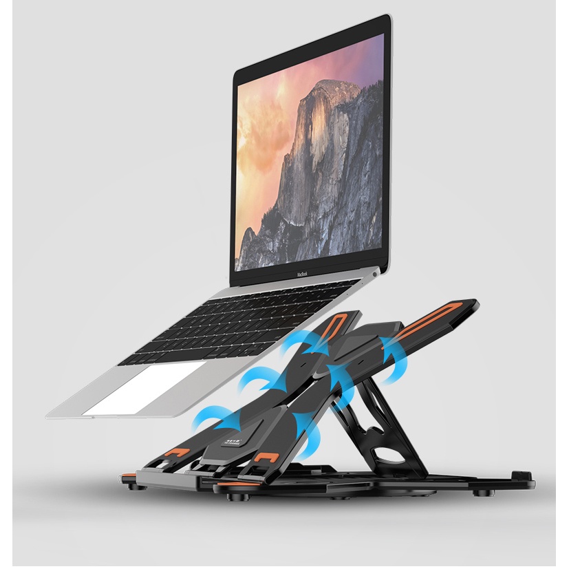 Taffware Laptop Stand Adjustable Angle with Smartphone Holder - E5