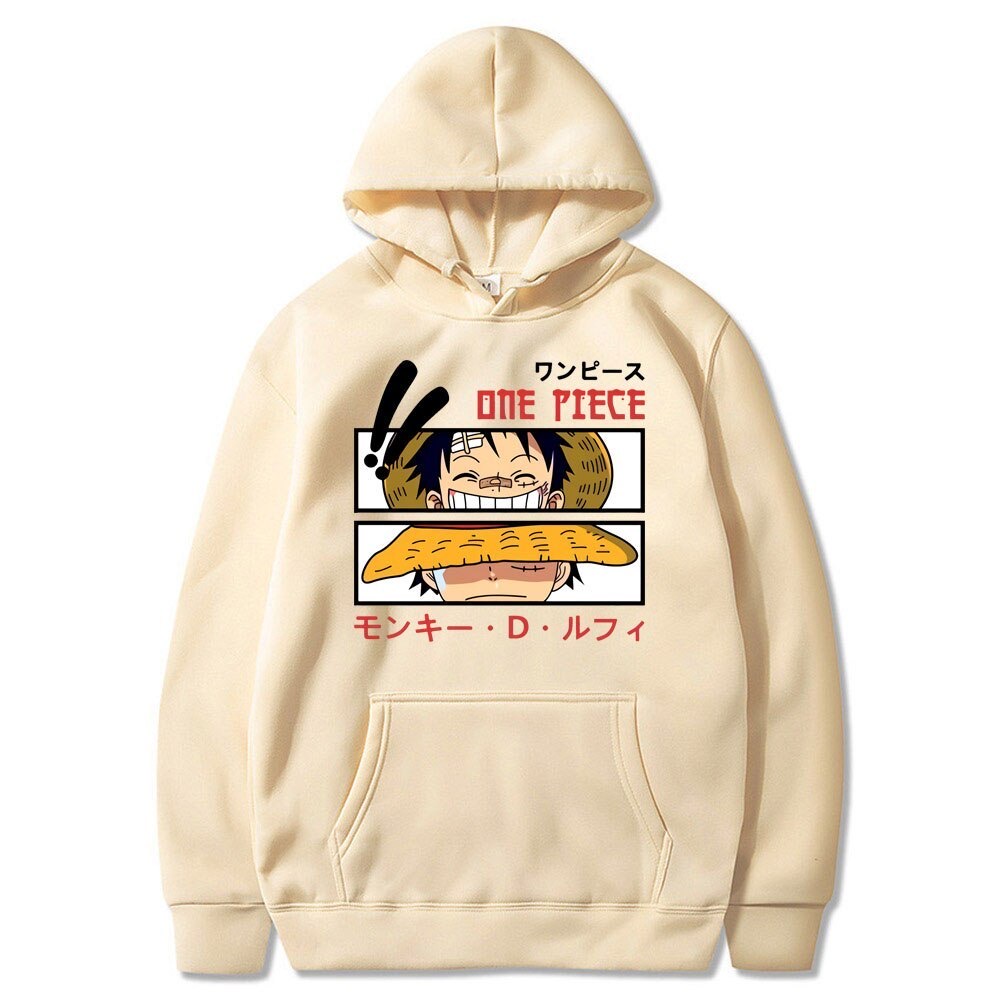 One Piece smile and angry  Jumper Hoodie II  Sweater Hoodie Trendy II Sweter Oblong Topi Sz M - XL ( Pria &amp; Wanita / Anak &amp; Dewasa )