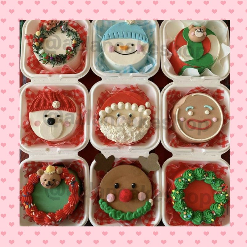 

corean cake natal, mini cake natal, kue natal