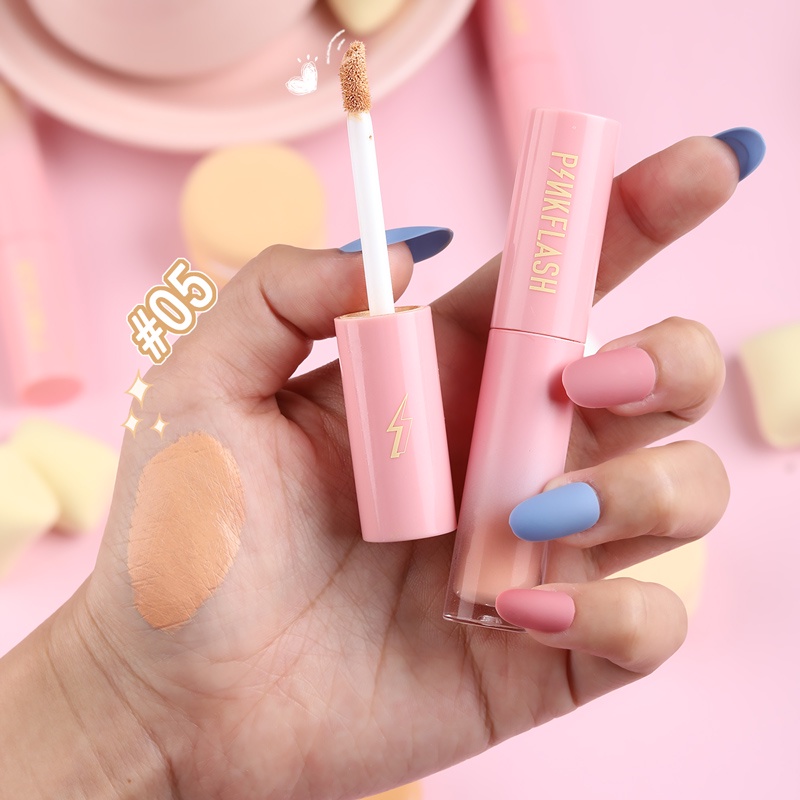 PINKFLASH Lasting Matte Concealer | PINK FLASH #OhMyBreath Liquid Concealer Tahan Air Tahan Lama - PF F04 - Concealer