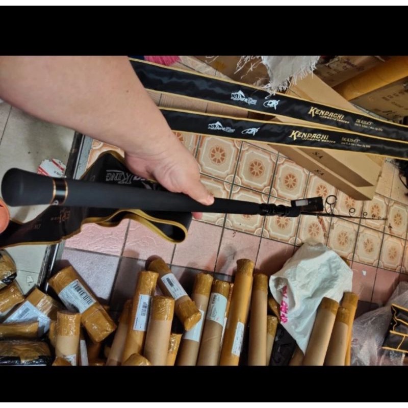 joran spinning duraking kenpachi 651 195 cm pe 3 4 5 spinning one piece ring fuji