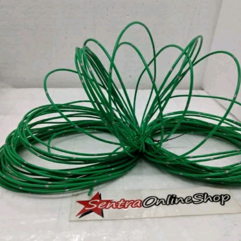 Kabel body bodi meteran kelistrikan motor hijau 20meter