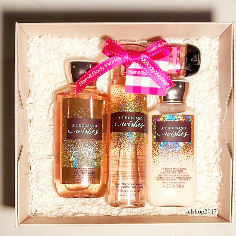 BBW A THOUSAND WISHES ATW GIFT SET BATH &amp; BODY WORKS VALENTINE'S DAY