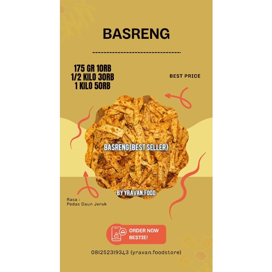 

Camilan "Bakso Goreng / BASRENG Pedas Daun Jeruk" by yravan.foodstore