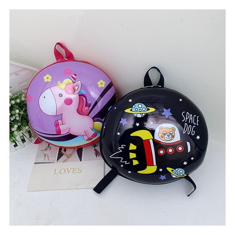 [Juallaris.id]Tas Ransel Anak Back Pack  Motif Anaimal / Lady Bug Kids Bag / Tas Cangkang Bulat / Anti air /Import