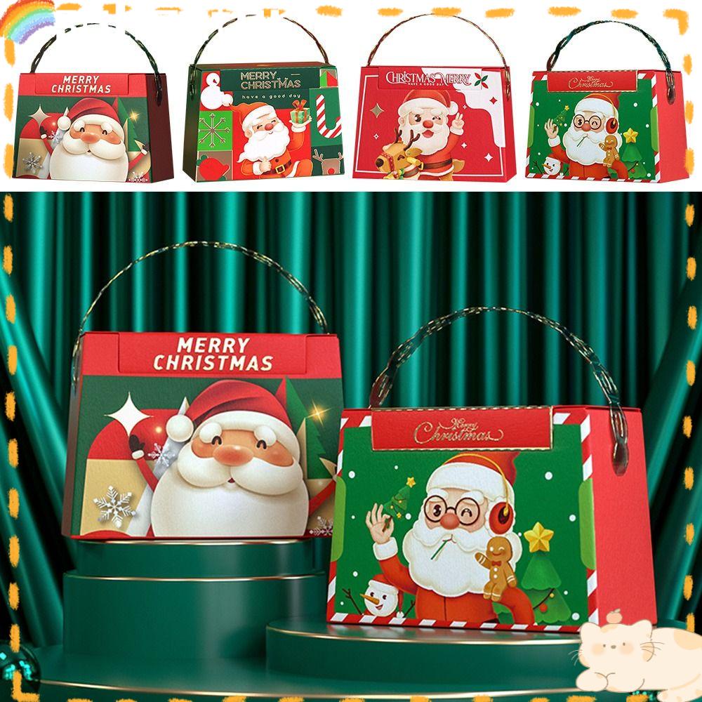 Solighter 4PCS Kotak Hadiah Natal Perlengkapan Pesta Party Dressing Chocolates Candy Box