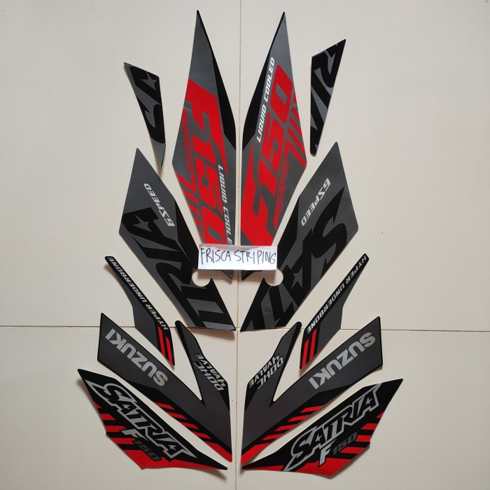 Emb Striping Stiker Satria Fu Injeksi Fi 2021 Hitam Merah