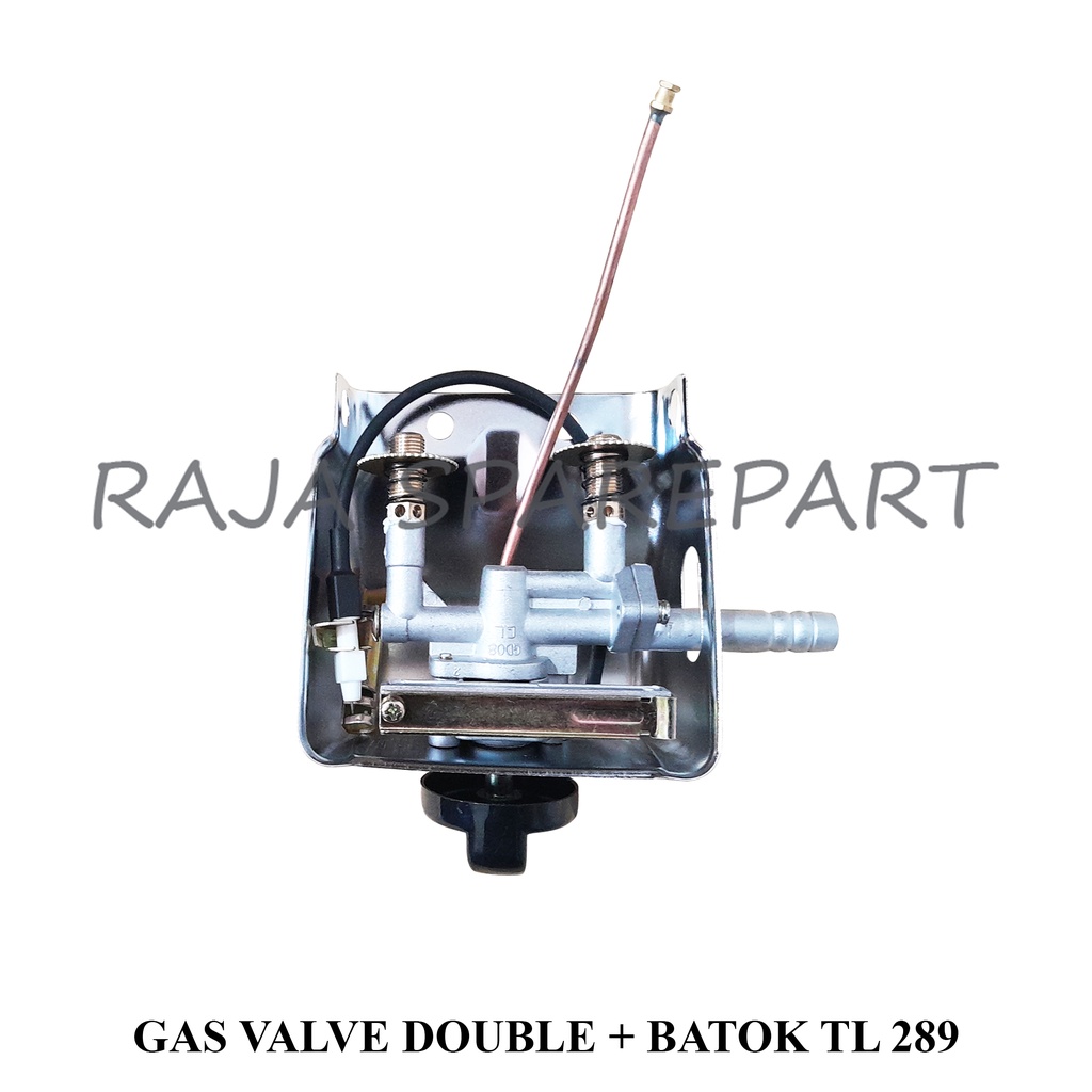 GAS VALVE DOUBLE + BATOK TL 289/ MESIN KOMPOR COR/PEMATIK KOMPOR