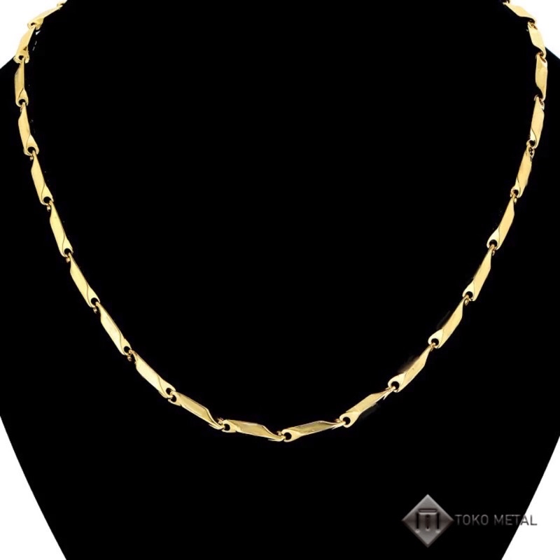 KALUNG TITANIUM PADI 60 CM PRIA DAN WANITA ANTI KARAT [ Toko Metal ]