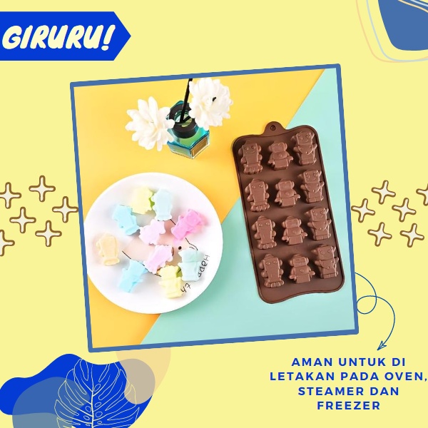 Cetakan Silikon Robot Lego Coklat / Cetakan Jelly Lego Cetakan Es Cetakan Kue