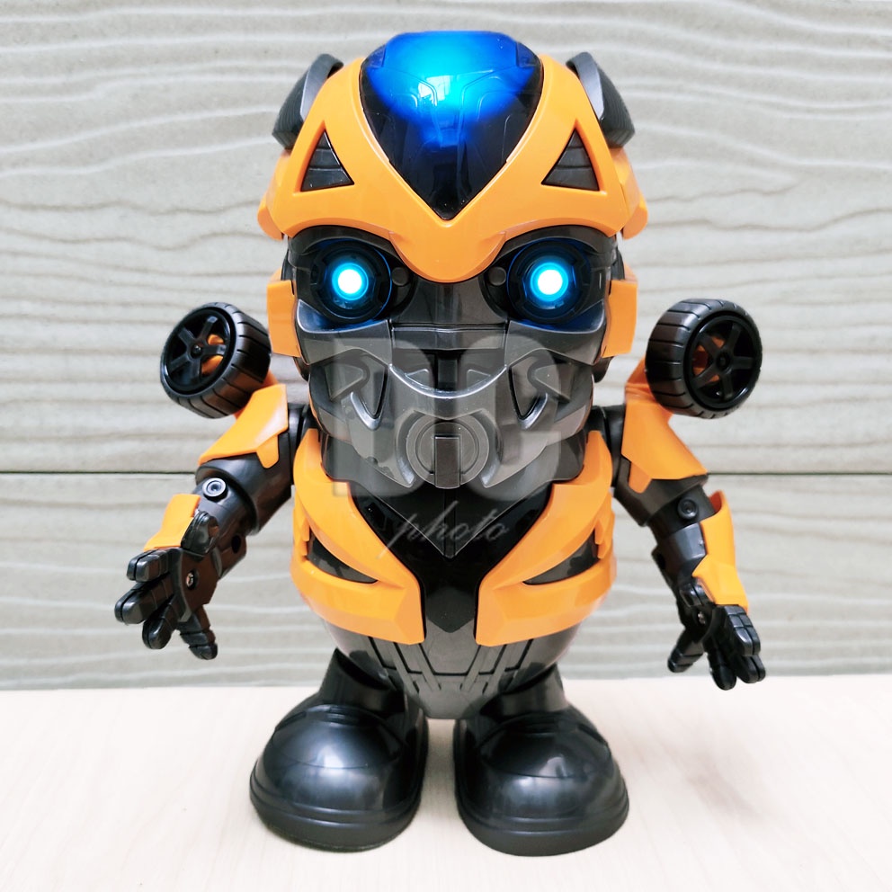 Dance Hero Bumblebee Mainan Robot Transformers Menari Lampu Musik