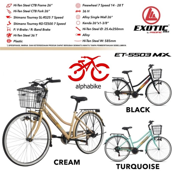 SEPEDA PEREMPUAN CITY BIKE EXOTIC ET 5503 MX MINI