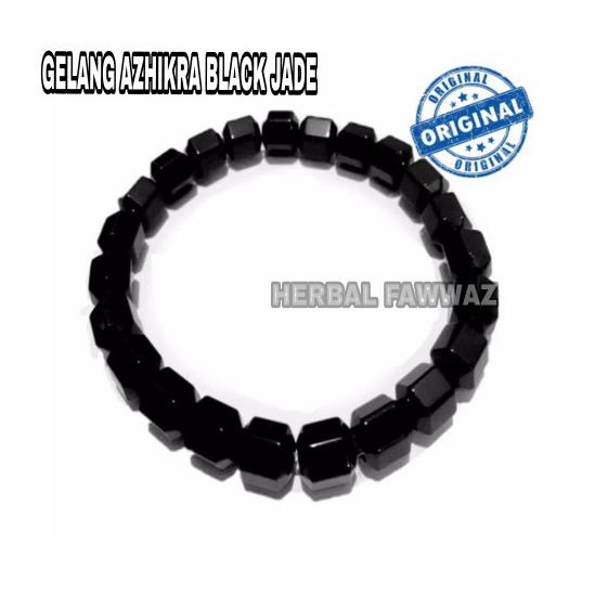 GELANG AZHIKRA BLACK JADE - GELANG GWISAMUNSOK - GELANG KESEHATAN