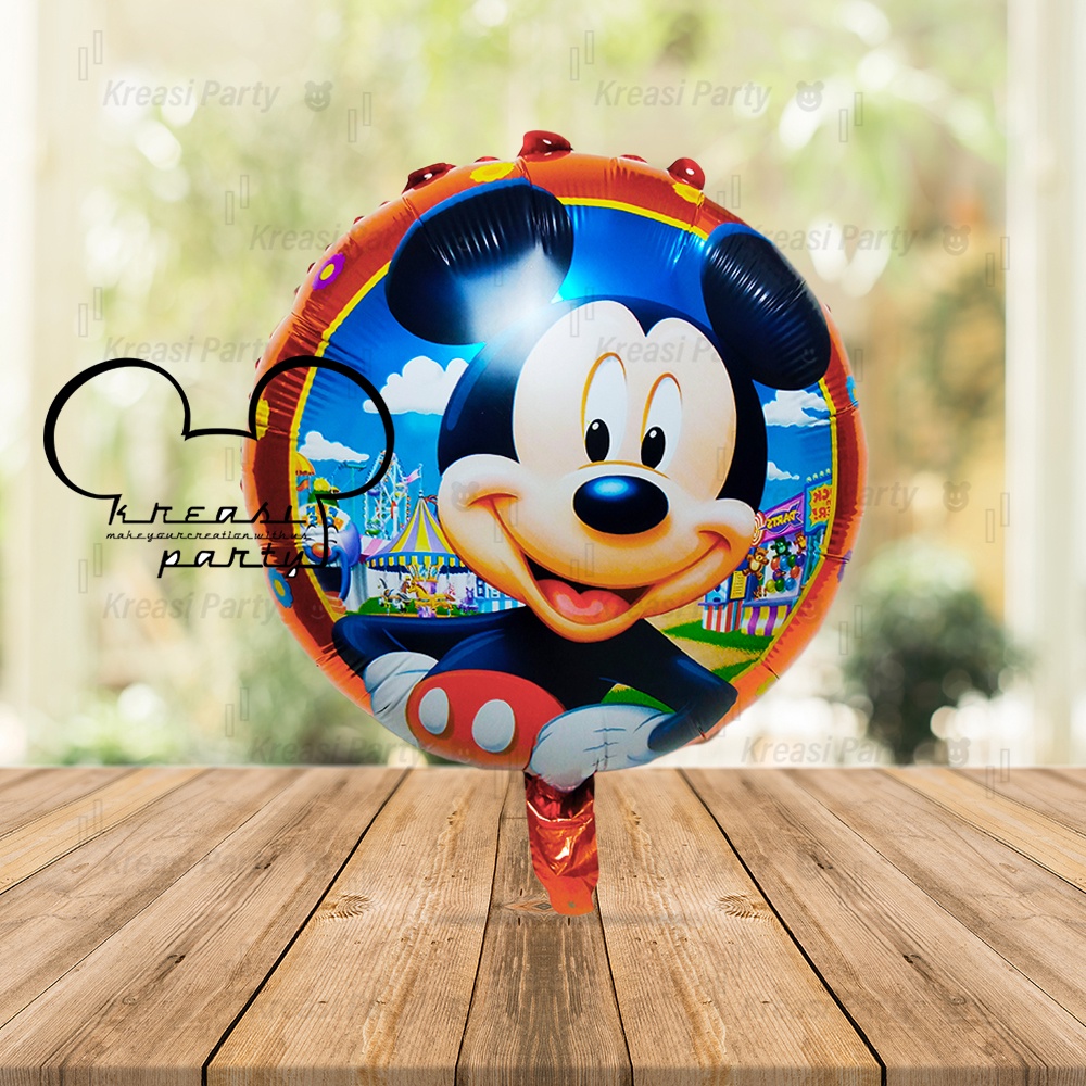 Balon Bulat Mickey / Balon Foil Mickey / Balon Karakter Mickey Mouse